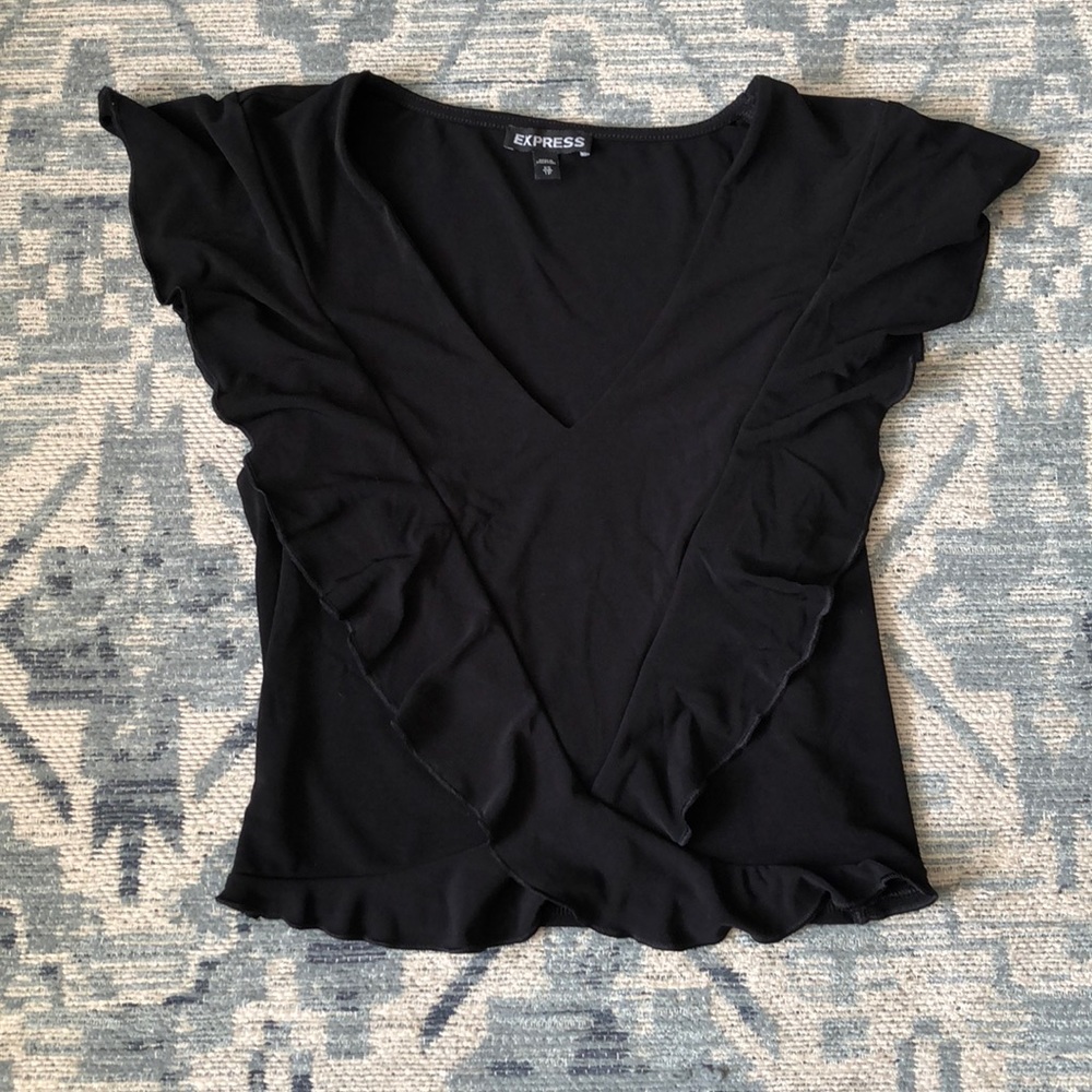 Express black crop top